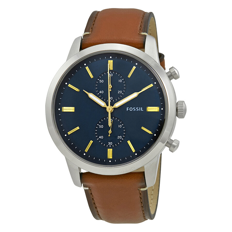 Fossil Townsman Chronograph Blue Dial Men's Watch FS5279 – Watches