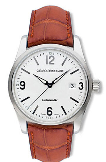 Girard Perregaux Classic Elegance Stainless Steel Brown Leather