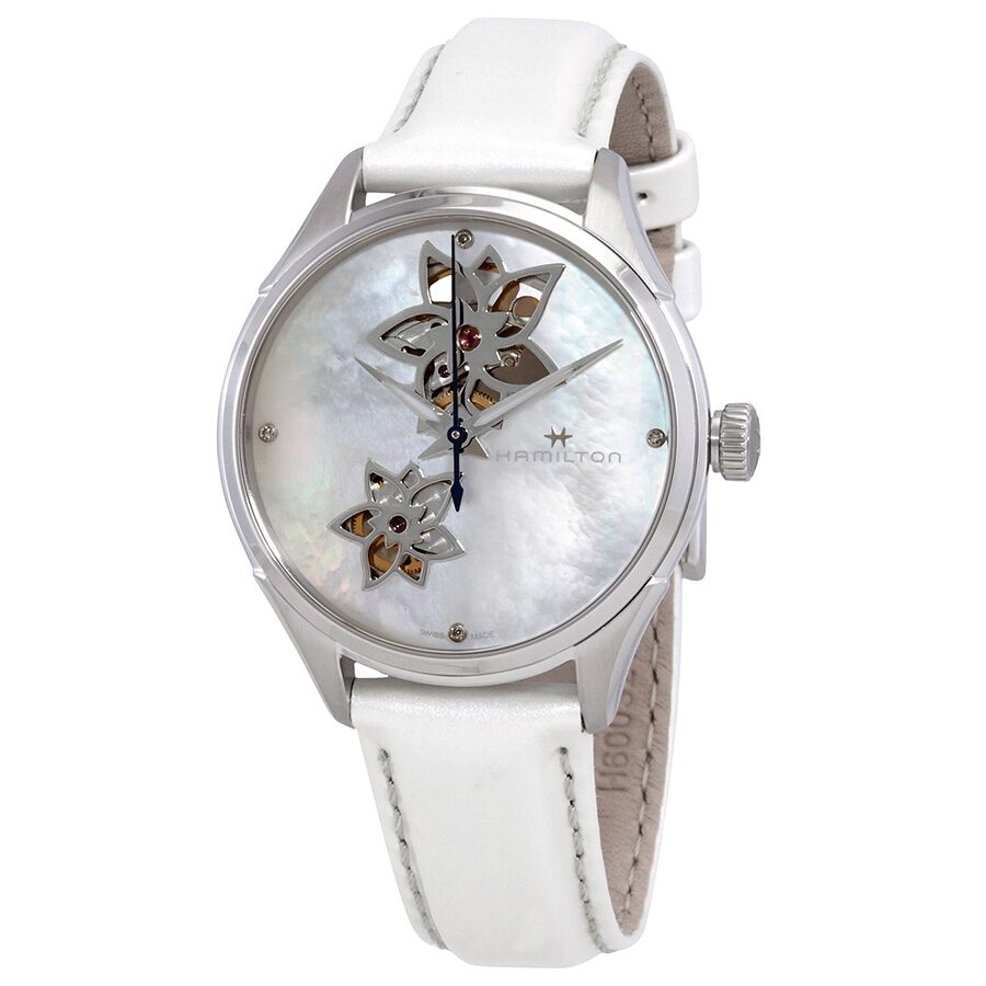 Hamilton Jazzmaster Open Heart Mother of Pearl Dial Ladies Watch