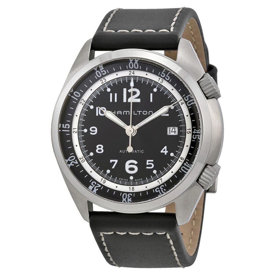 Hamilton Khaki Pilot Pioneer Autom tico Negro Dial Negro Cuero