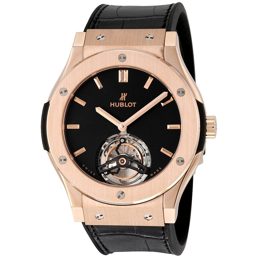 Hublot Classic Fusion Tourbillon 45 mm Dial Negro Reloj de lujo