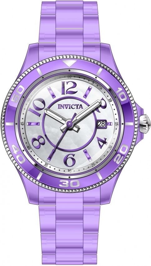 Invicta Anatomic Quartz White Mother of Pearl Dial Ladies Watch #30359 - Watches of America
