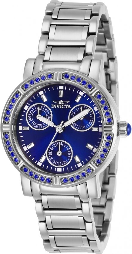 Invicta Angel Quartz Crystal Blue Dial Ladies Watch #29114 - Watches of America