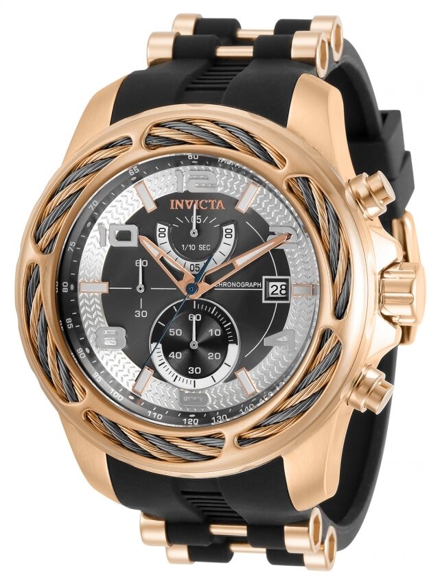 Invicta Bolt Chronograph Quartz Black and Silver Dial Men's Watch #31240 - Watches of America