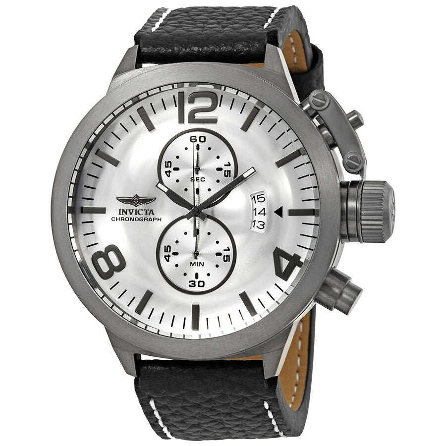 Invicta Corduba Chronograph Antique Silver Dial Men's Watch #23690 - Watches of America