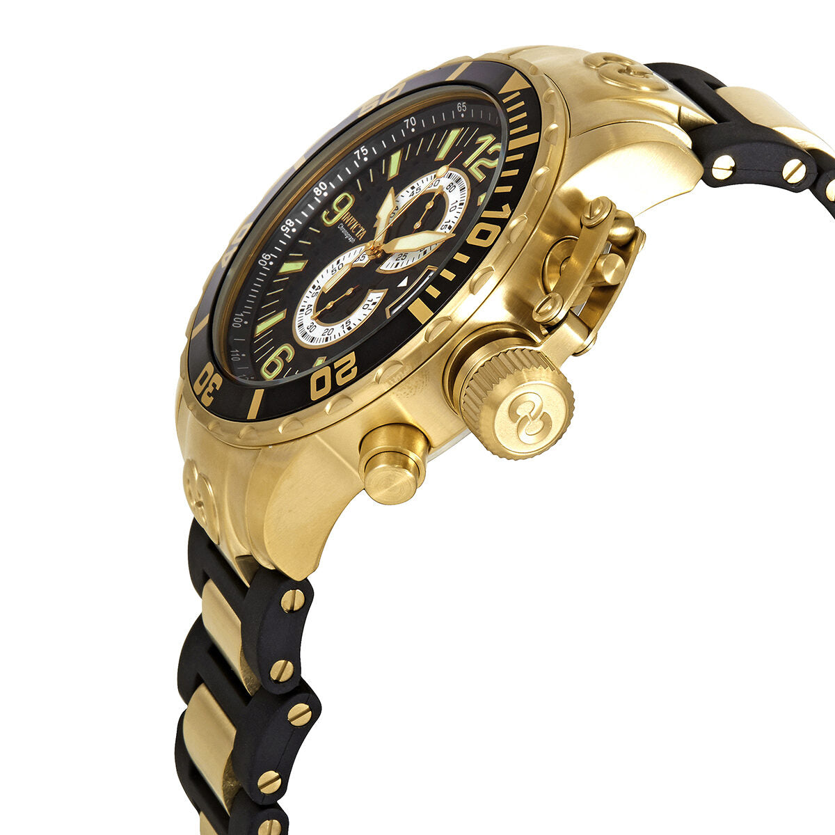 Invicta Corduba Diver Chronograph Black Dial Black Rubber Men's Watch #4900 - Watches of America #2