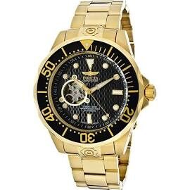 Invicta Grand Diver Automatic Black Dial Black Ion-plated Men's Watch #13709 - Watches of America