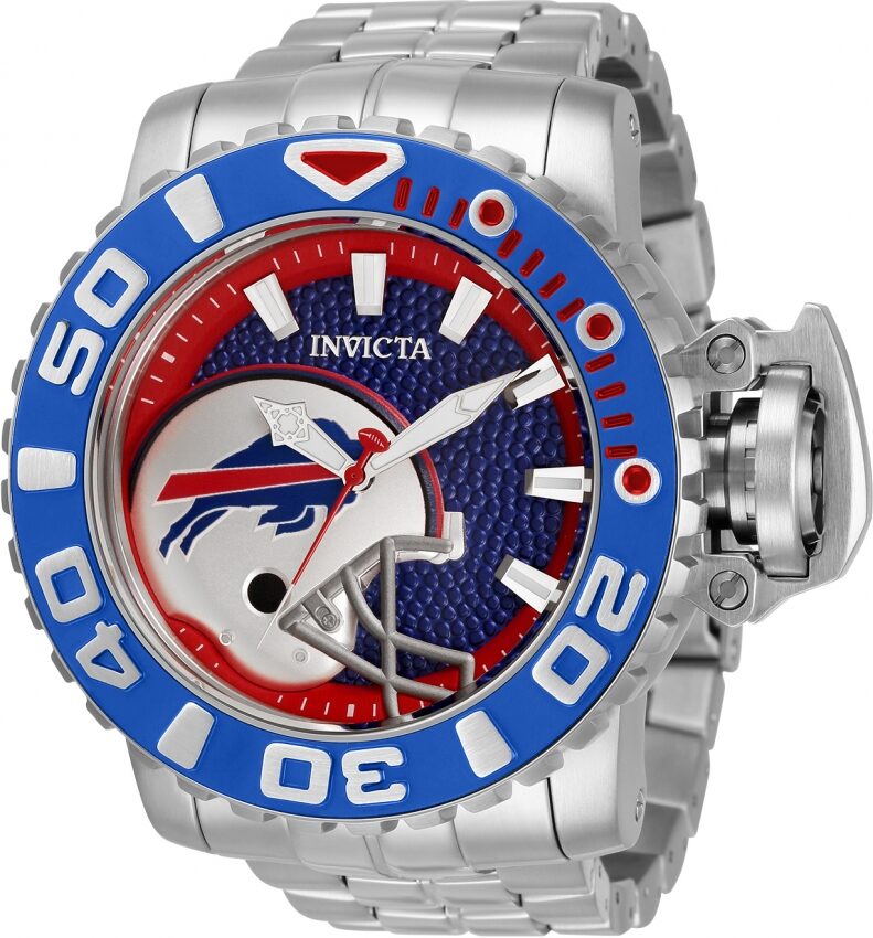 Men's 46mm NFL Buffalo Bills Stainless Steel Key Watch