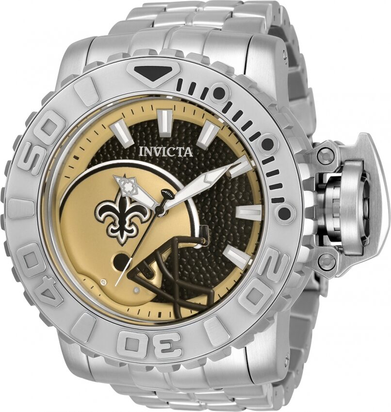 Invicta NFL New Orleans Saints Automatic Black Dial Men's Watch #33025 - Watches of America