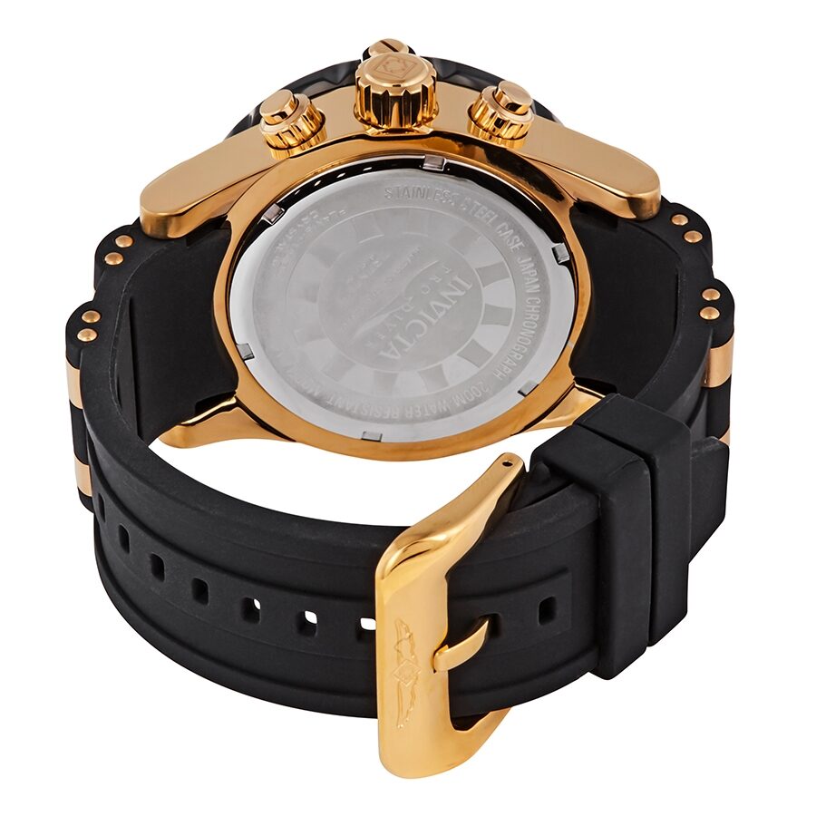 Invicta Pro Diver Chronograph Gold Dial Black Polyurethane Men's Watch #23705 - Watches of America #3