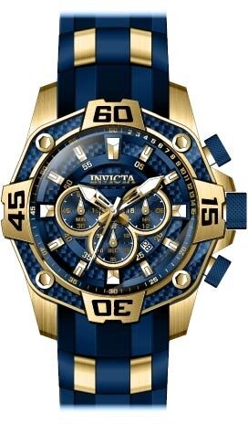 Invicta Pro Diver Chronograph Quartz Blue Dial Men's Watch #33836 - Watches of America