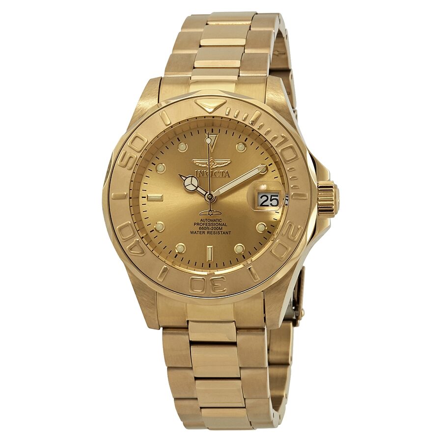 Invicta Pro Diver Gold Dial PVD Men's Watch 13929 – Watches of America