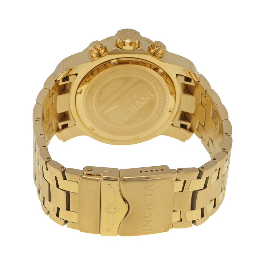 Invicta Scuba Pro Diver Chronograph Gold Dial Gold-tone Men's Watch #0074 - Watches of America #3