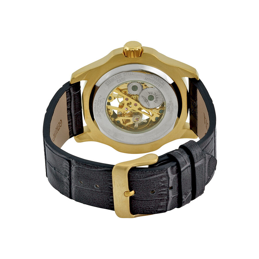 Invicta Specialty Black Skeletal Dial Grey Leather Men's Watch #17261 - Watches of America #3