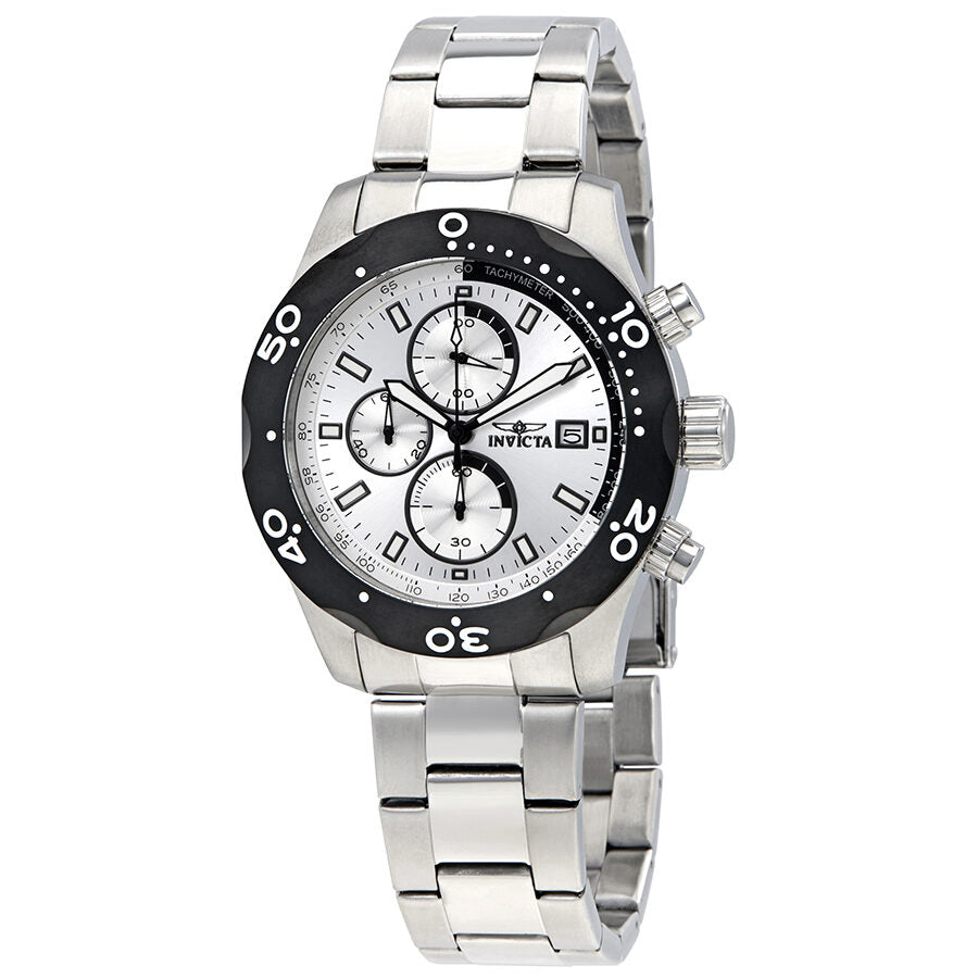 Invicta Specialty Chronograph Silver Dial Stainless Steel Men's Watch #17749 - Watches of America