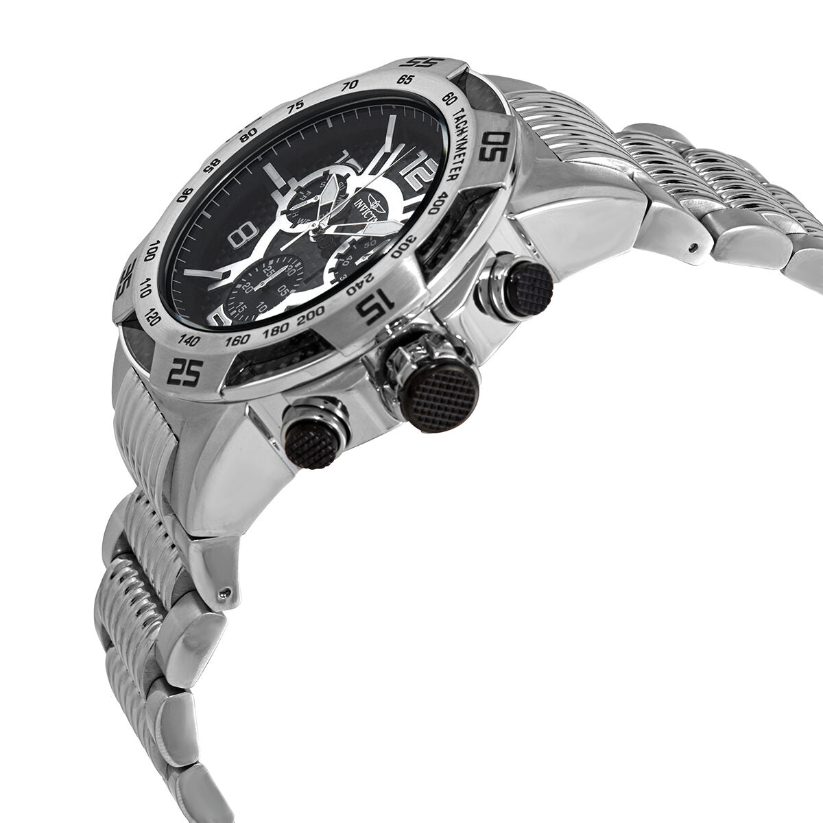 Invicta Speedway Chronograph Black Carbon Fiber Dial Men's Watch #25285 - Watches of America #2