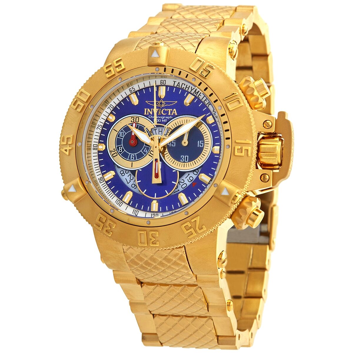 Let at ske bænk millimeter Invicta Subaqua Chronograph Men's Blue Dial Gold-plated Men's Watch 5404 –  Watches of America