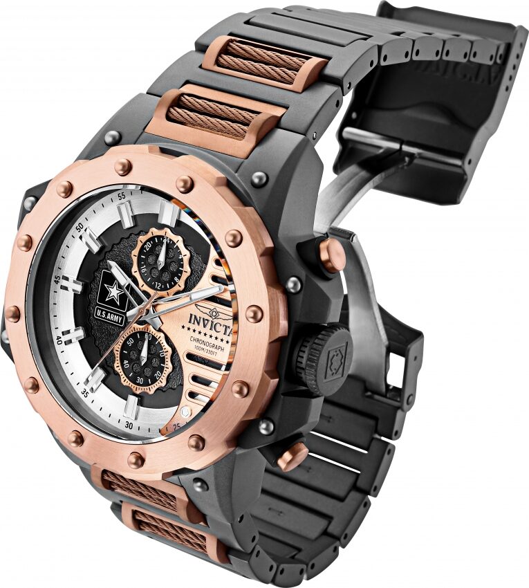 Invicta U.S. Army Quartz Black and Silver Dial Men's Watch #32989 - Watches of America #2