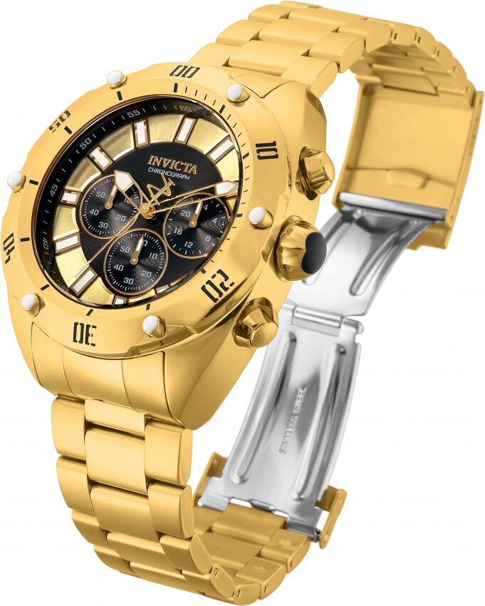 Invicta Venom Chronograph Quartz Black and Gold Dial Men's Watch #33744 - Watches of America #2