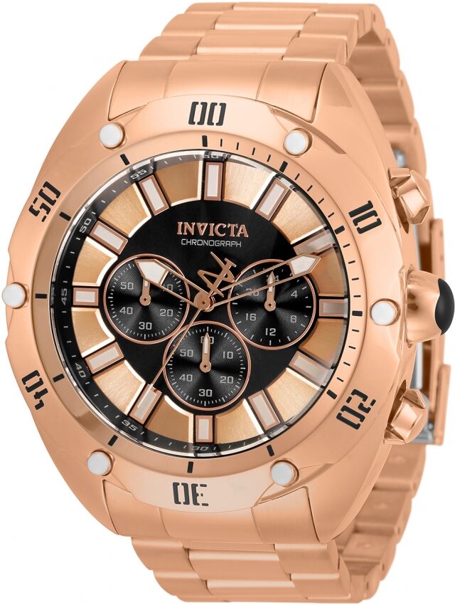 Invicta Venom Chronograph Quartz Rose Dial Men's Watch #33747 - Watches of America
