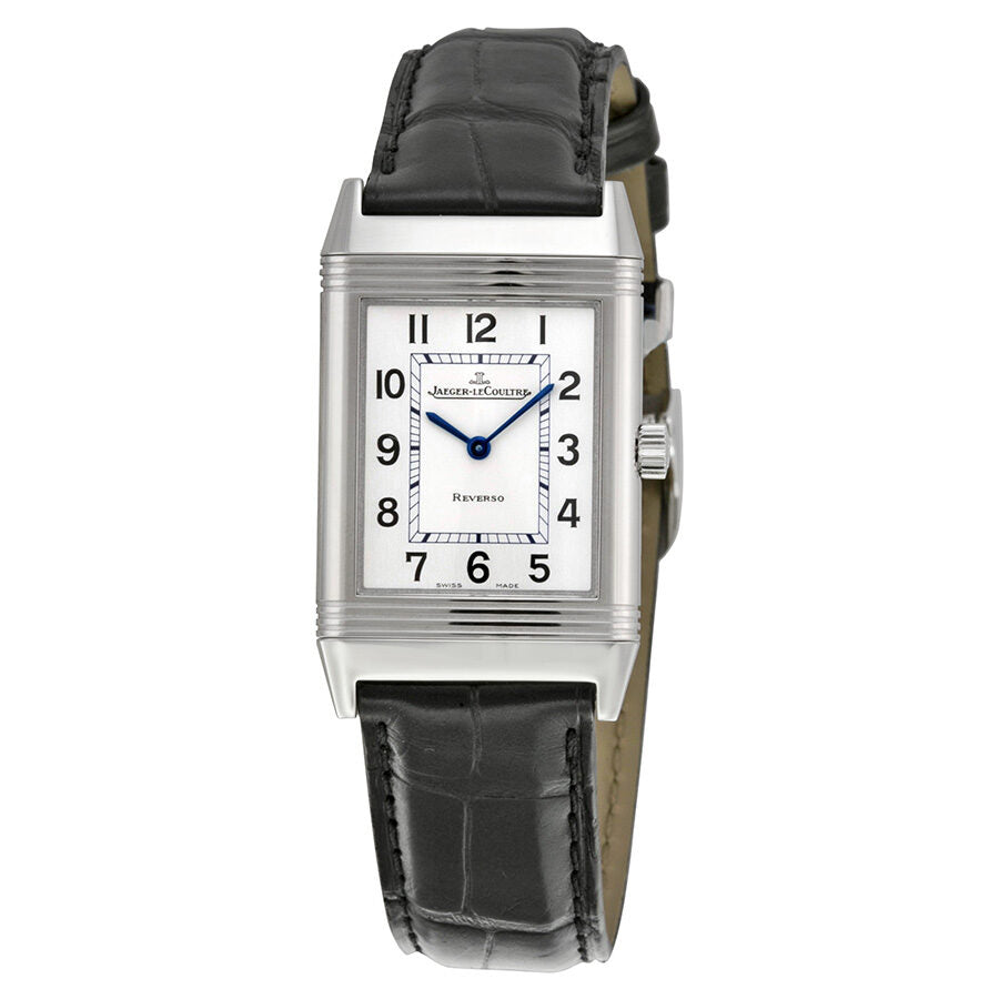 Jaeger LeCoultre Reverso Classique White Dial Black Leather