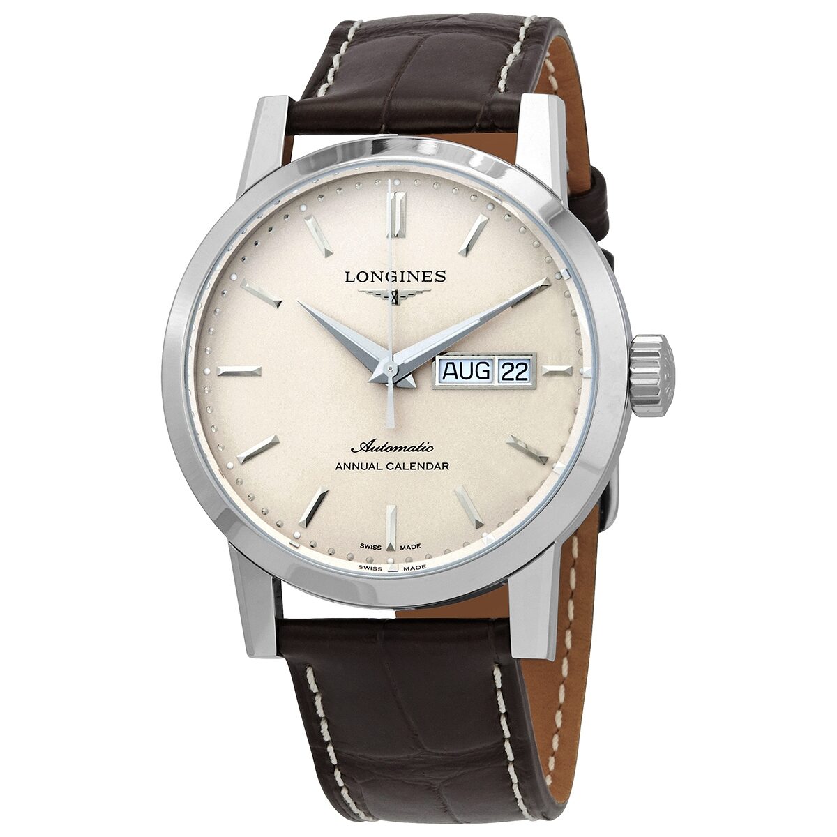 Longines 1832 Reloj autom tico para hombre con esfera beige L4