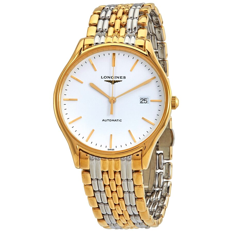 Longines Automatic White Dial Two tone Men s Watch L4.960.2.12.7