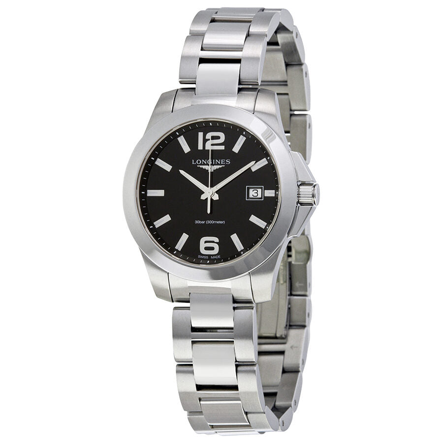 Longines Black Dial Stainless Steel Ladies Watch L3.378.4.58.6