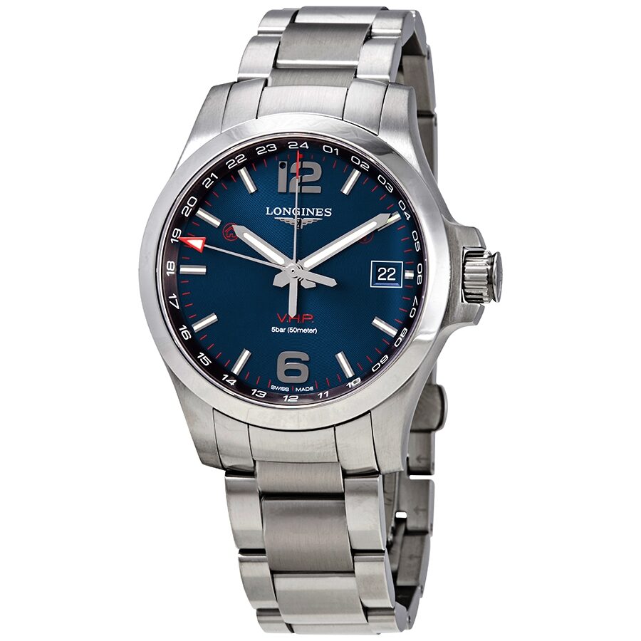 Longines Conquest V.H.P. GMT Blue Dial 41 mm Men s Watch L3.718.4