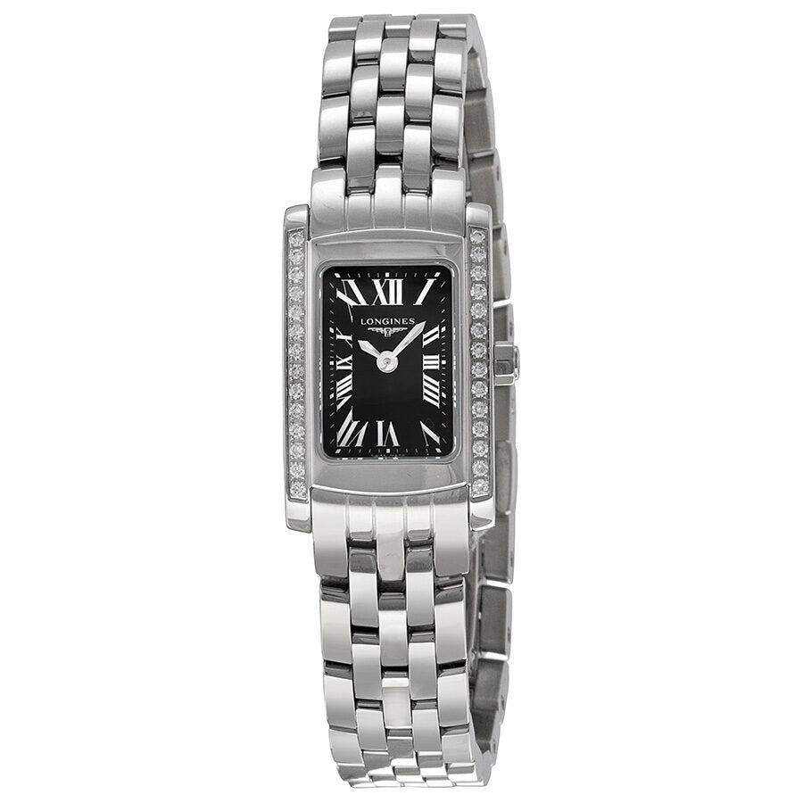 Longines DolceVita Black Dial Stainless Steel Ladies Watch L5