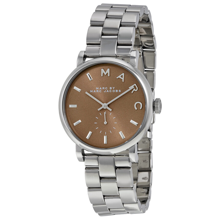 Marc by Marc Jacobs Baker Brown Dial Stainless Steel Ladies Watch