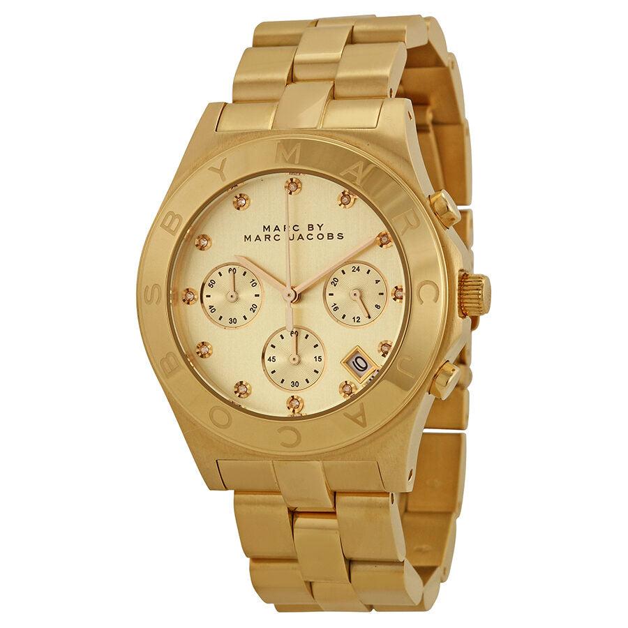 Marc By Marc Jacobs Blade Chronograph Gold Dial Gold-Tone