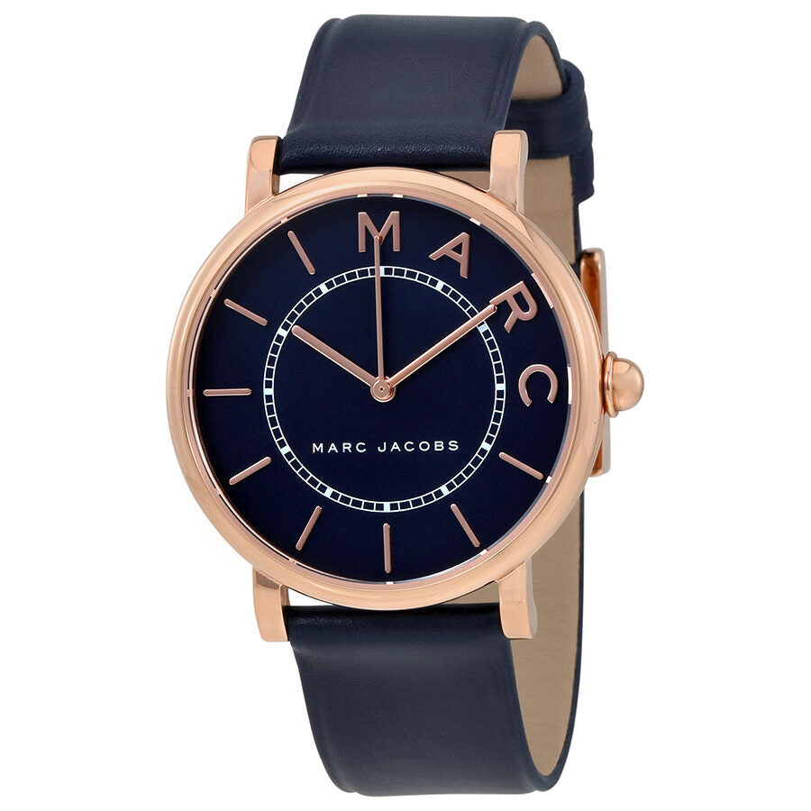 Marc Jacobs Roxy Navy Blue Dial Ladies Leather Watch MJ1534 – Watches of  America