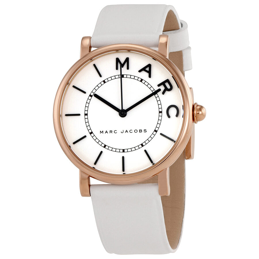Marc Jacobs Roxy White Dial White Leather Ladies Watch MJ1561 - Watches of America