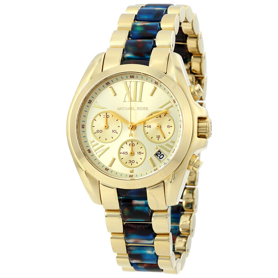 Michael Kors Bradshaw Chronograph Blue Gold Ladies Watch MK6318