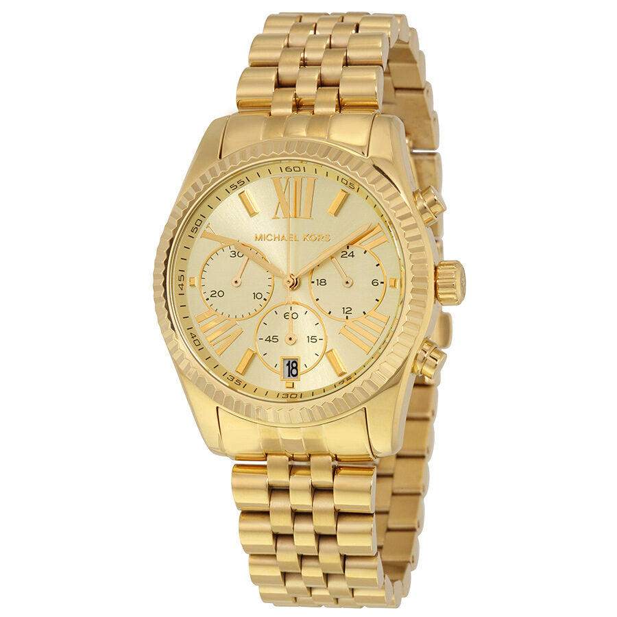 Michael Kors Lexington Chronograph Champagne Dial Ladies Watch MK5556 Watches of America