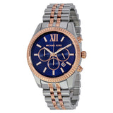 MIchael Kors Lexington Chronograph Navy Dial Unisex Watch #MK8412 - Watches of America