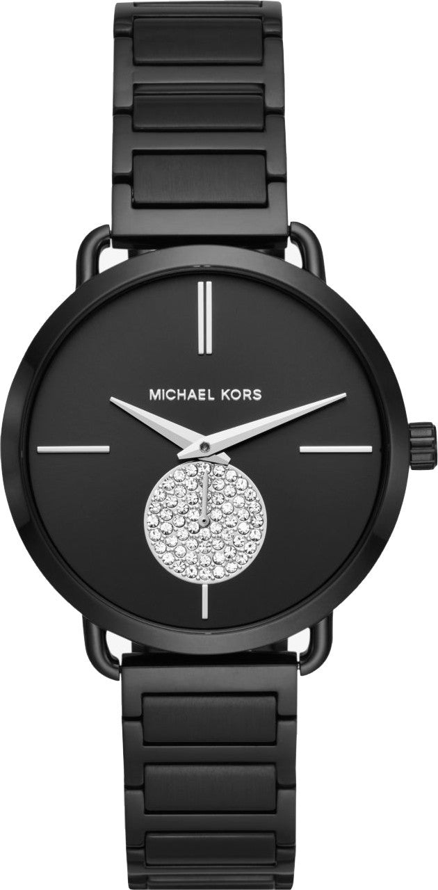 No hagas medio Desbordamiento Michael Kors Portia Reloj de mujer con esfera negra MK3758 – Watches of  America