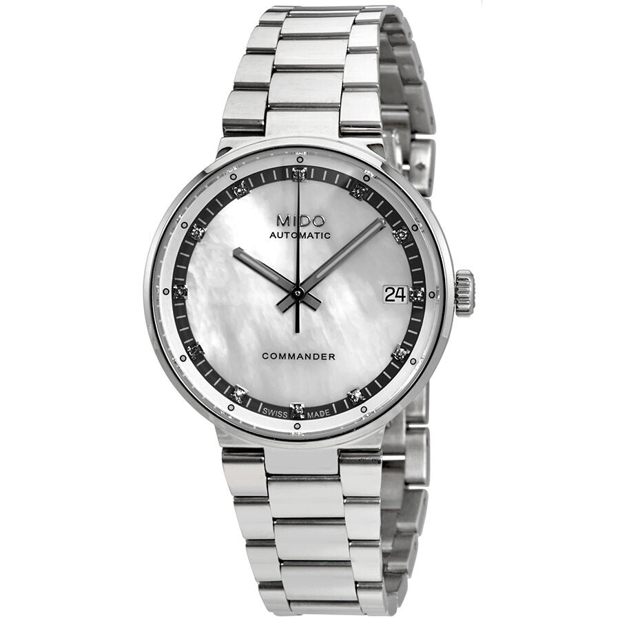 Mido Commander II Automatic Mother of Pearl Ladies Watch 