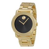 Movado Bold Black Dial Gold-tone Unisex Watch #3600397 - Watches of America
