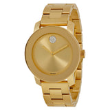 Movado Bold Gold Dial Yellow Gold Ion-plated Ladies Watch #3600104 - Watches of America