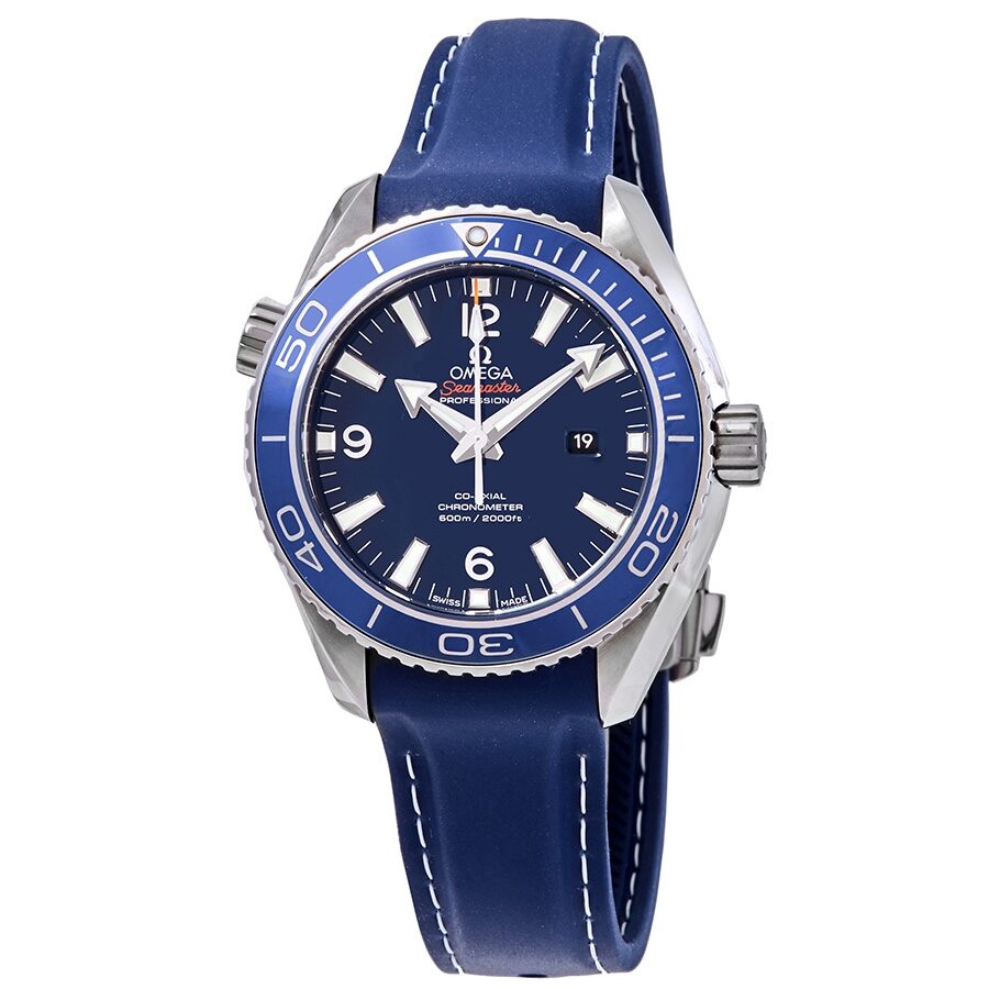 Omega Planet Ocean Co Axial Blue Dial Mid size Titanium Watch