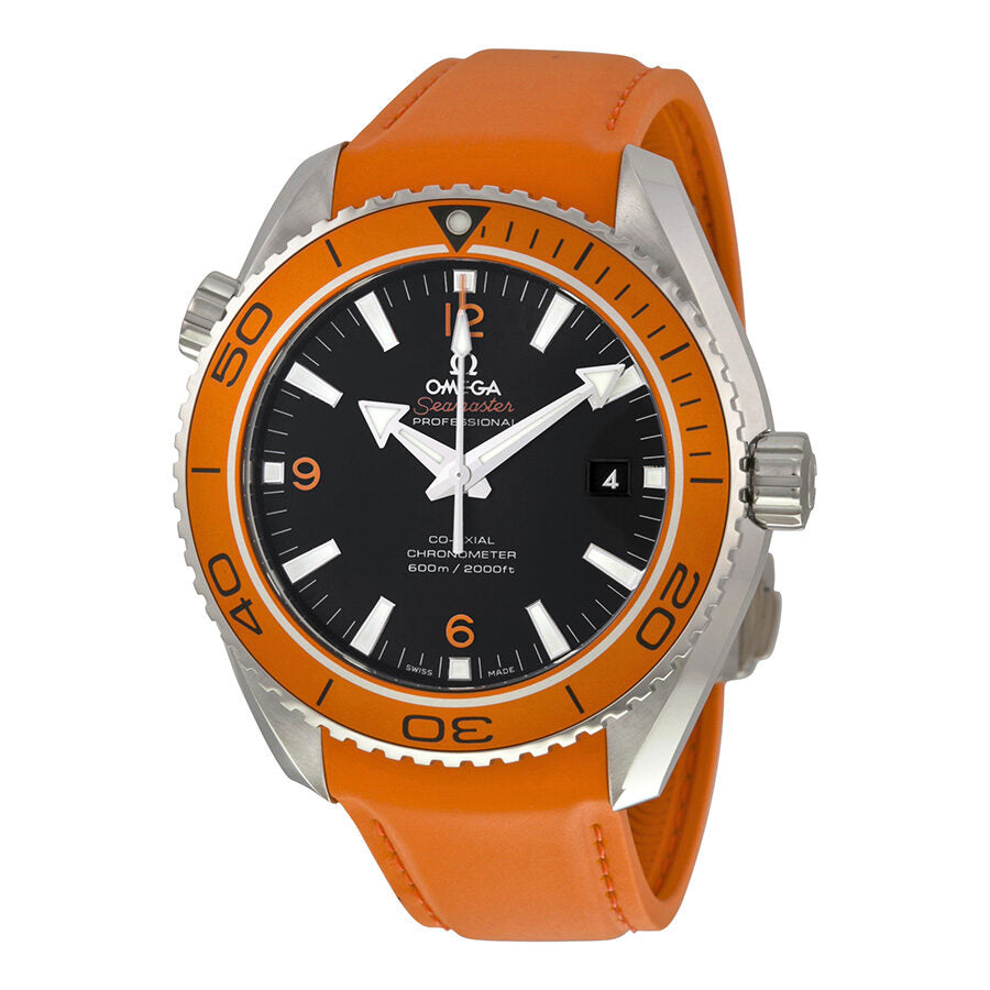 Omega Seamaster Planet Ocean Automatic Black Dial Orange Silicone