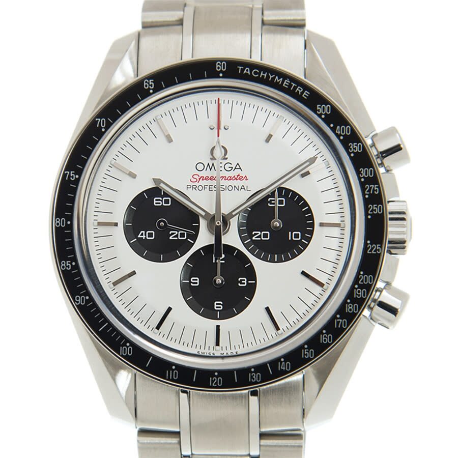Omega Speedmaster Chronograph Tachymeter White Dial Men's Watch
