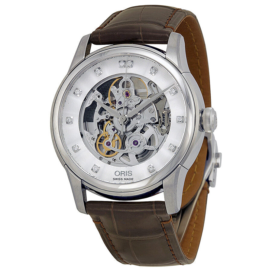 Reloj para hombre Oris Artelier Skeleton Dial Black Leather