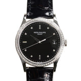 Patek Philippe Calatrava Automatic Diamond Black Dial Men's Watch #5297G-001 - Watches of America #2