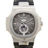 Patek Philippe Nautilus Automatic GMT Moonphase Black Dial Stainless Steel Men's Watch #5726A-001 - Watches of America