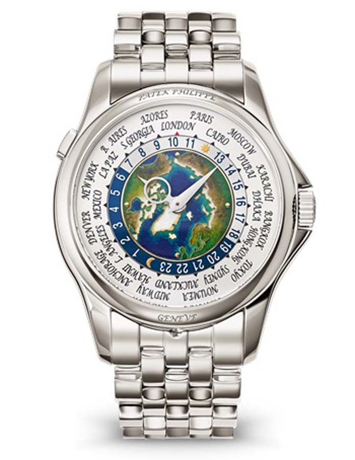 Patek Philippe World Time Reloj automático para hombre con esfera