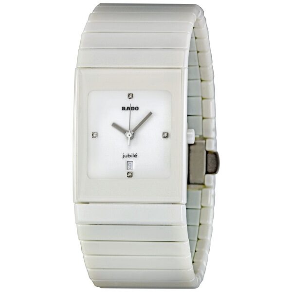 Rado Ceramica cuarzo diamante esfera blanca señoras reloj