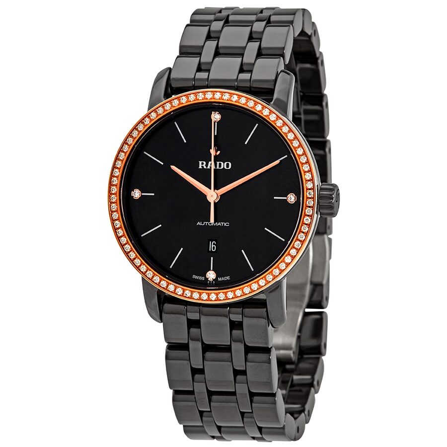 Rado DiaMaster Automatic Diamond Black Dial Ladies Watch